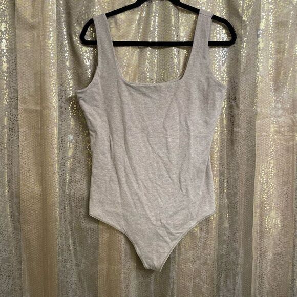 Abercrombie & Fitch Brown Cotton Seamless Fabric Tank Bodysuit, XXL - Picture 1 of 7